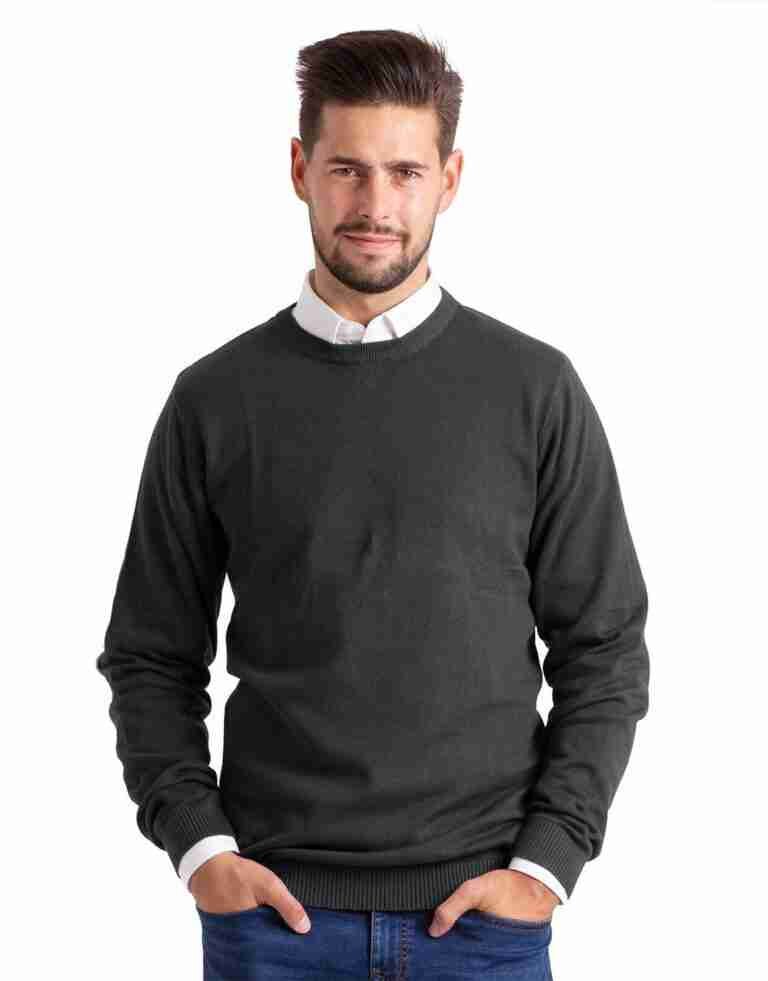 Mens-Round-Neck-Slim-Fit-Sweater-Navy-1
