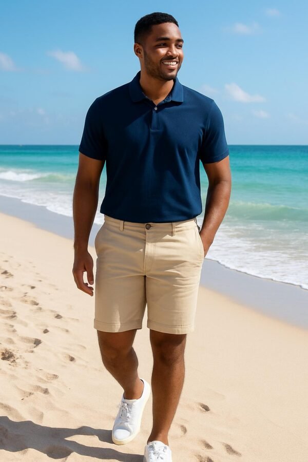 Alamo Mens Regular Fit Flat Front Chino Short