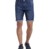 Mens-Denim-Jeans-Bermuda-Stretch-Shorts-Dark-Blue-2